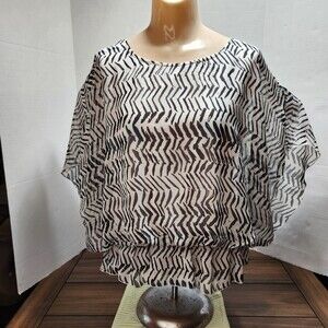 Cato Zebra Stripe Blouse Lrg